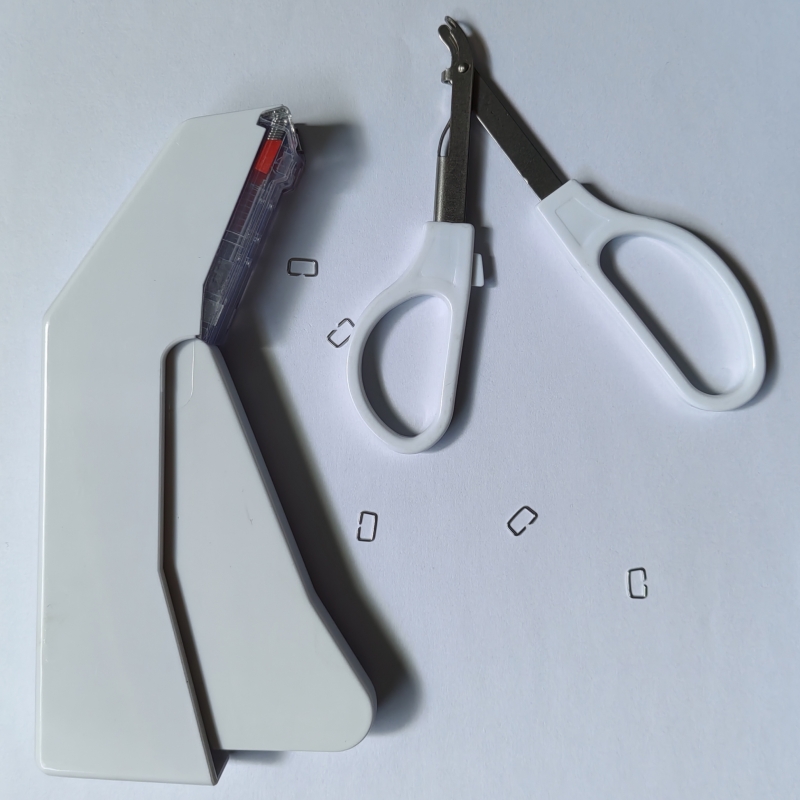 Disposable skin stapler with staples and remover