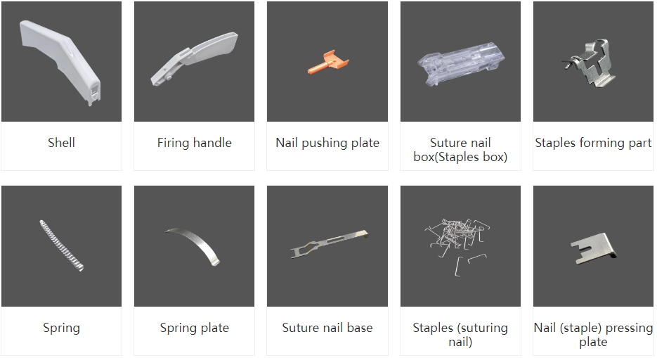Components of Disposable Skin Stapler